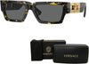 Versace VE4459 Rectangle Sunglasses for Men for Women + BUNDLE With Designer iWear Complimentary Eyewear Kit