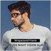 SIPHEW Night Driving Glasses, Sports Polarized Yellow Night Vision Glasses for Men Women, Reduce Glare and Enhance Vision