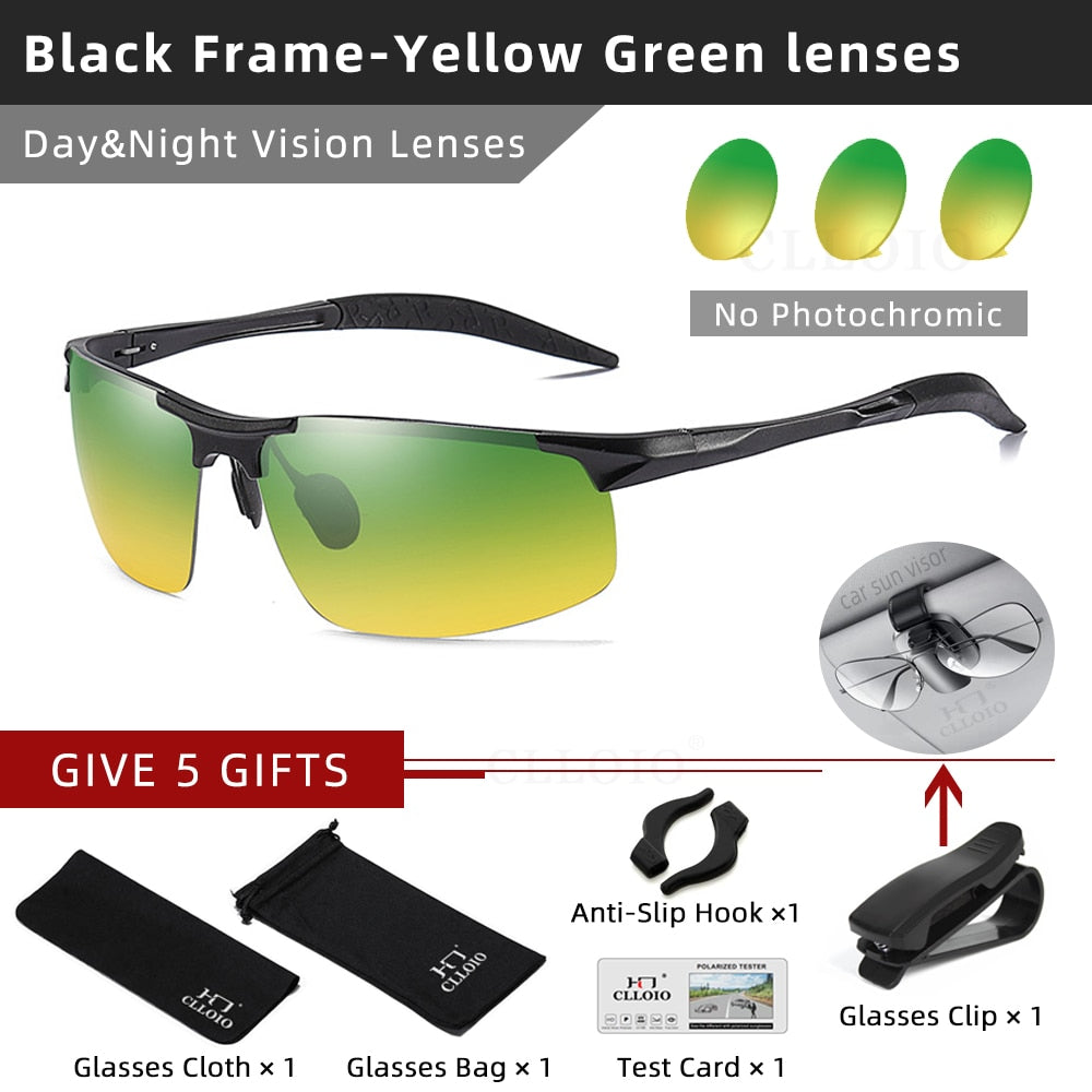 Polarised Eyewear Driving Glasses Night Vision Anti Glare Fishing cycling  Sungla