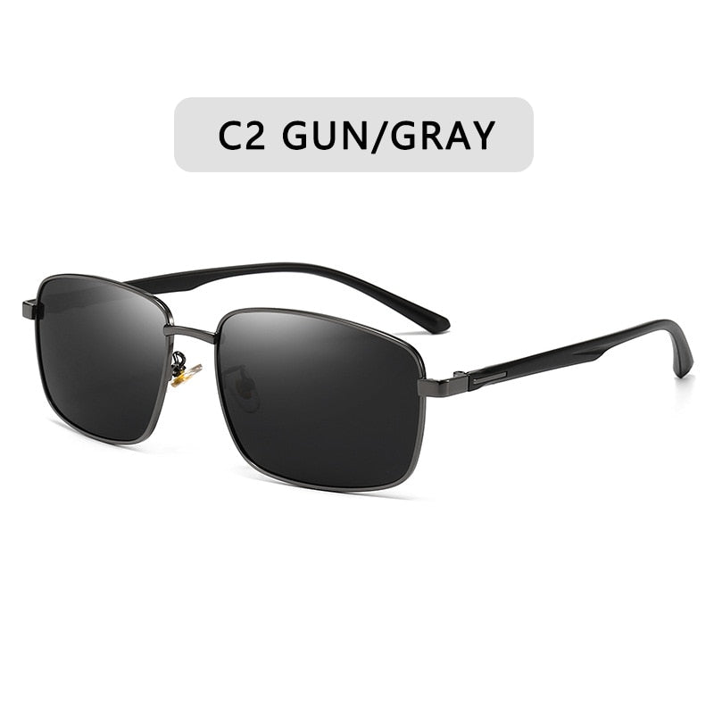 Fashion Square Polarized Sunglasses Men Driving TR90 Sun Glasses