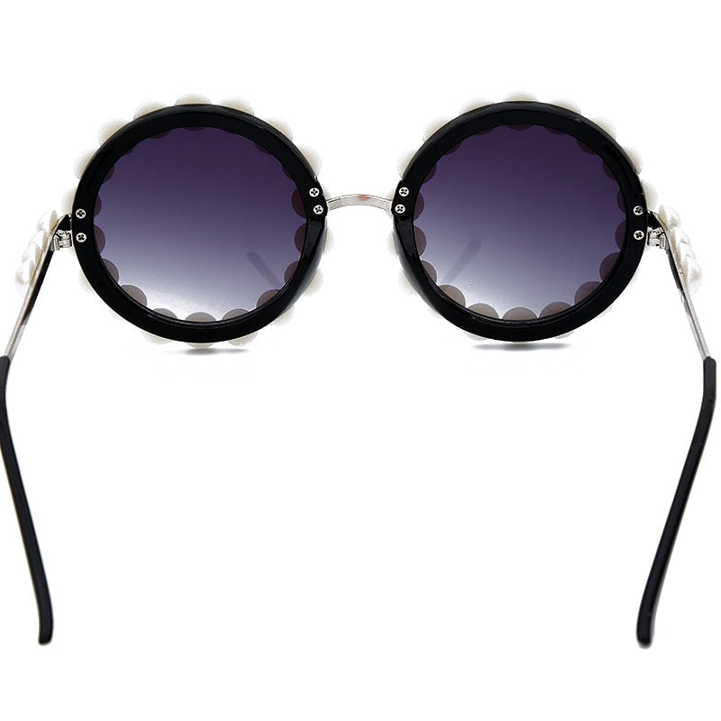 Women Round Sunglasses Luxury Brand Designer Chain Designed Frames