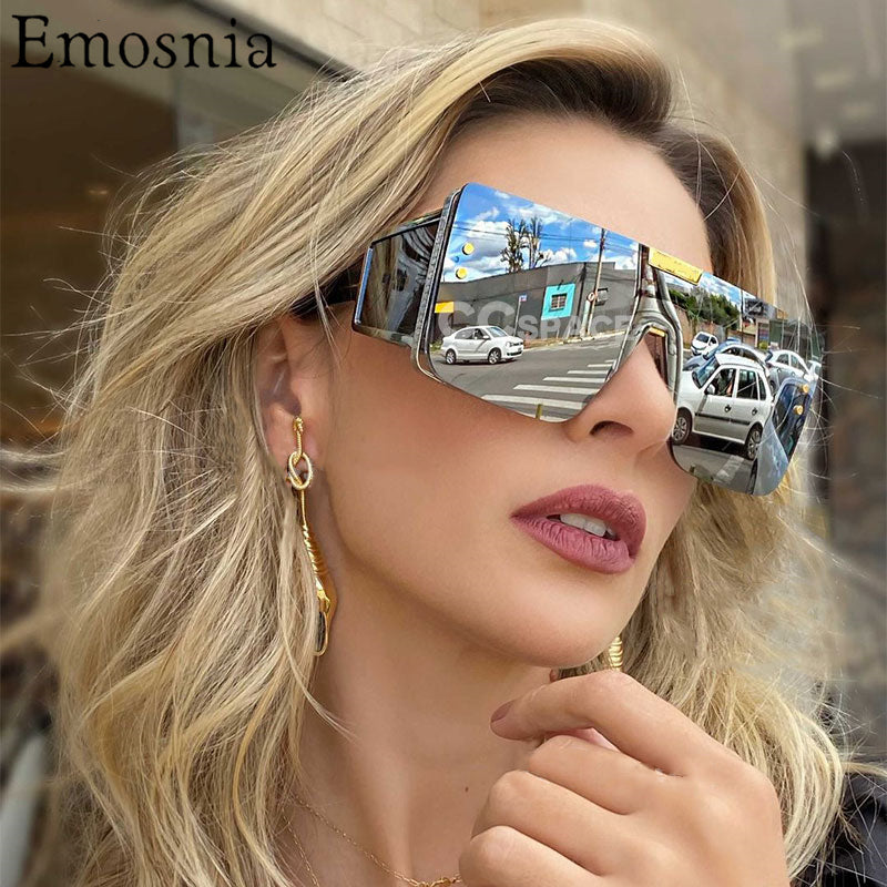 Emosnia Oversized Classic Men Sunglasses Women One Piece Brand Design –  Jollynova