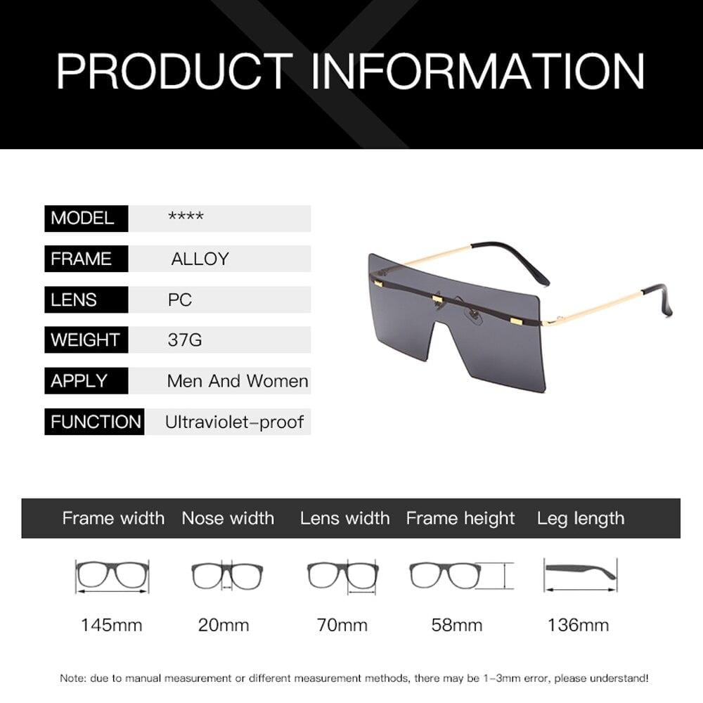  LYZOIT American Flag Sunglasses Square Oversized for Women Men  Big Flat Top Shield UV Protection Rimless USA Shades : Clothing, Shoes &  Jewelry