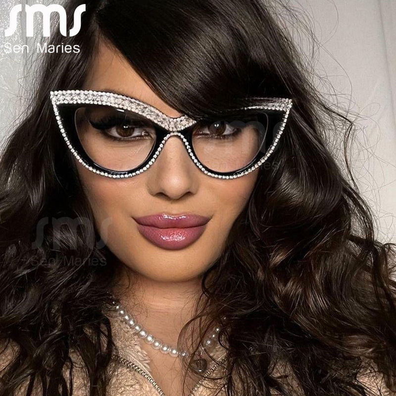 Sunglasses Women 2023 Luxury Rhinestone Oversized Designer Shades Glasses  UV400