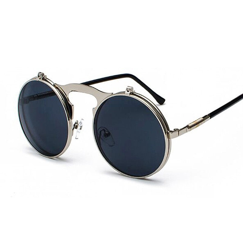Steampunk Festival Sunglasses Unusual Men's Punk Glasses Magnifying Lens  Women Retro Party Goggles Vintage Rivet Stage Property