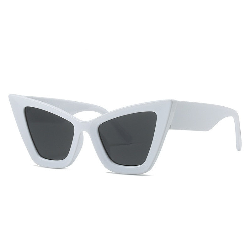 Fashion Designer Luxury Brand Cat Eye Sunglasses Women 2022 Letter V Shape  Oversized Vintage Female Sun Glasses Men Shades UV400