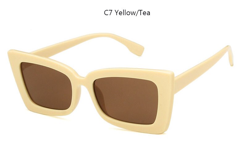 Square Sunglasses Women 2023 Brand Designer Trendy Rectangle Sun Glass –  Cinily