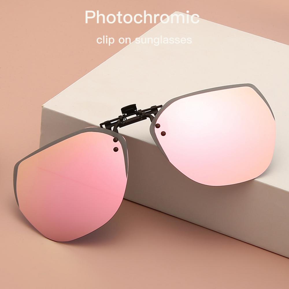Retro Polarized Flip Up Clip On Sunglasses Fishing Women B6 Men UV