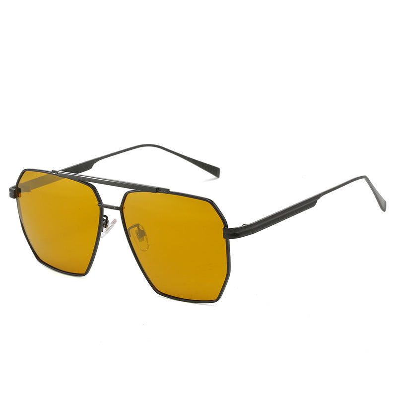 Retro Oversized Square Polarized Sunglasses for Women Men Vintage Dou –  Jollynova