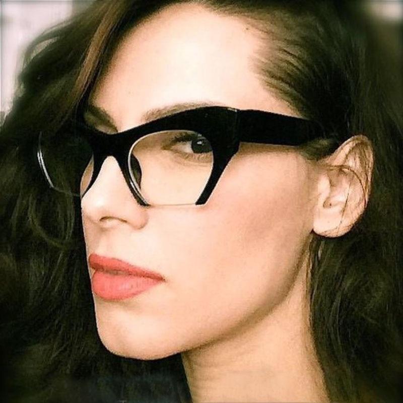 Cat Eye Glasses Frames, Women Trending Styles Half Designer