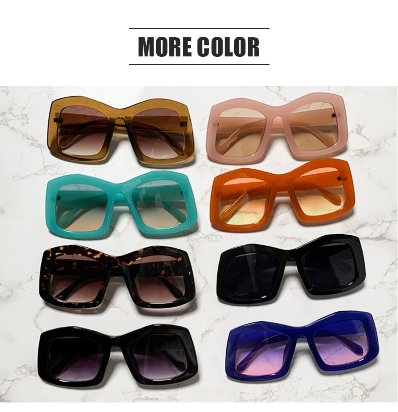 Vintage Luxury Sunglasses Square Retro Fashion Sunglasses For Women Green / Silver Frame Design