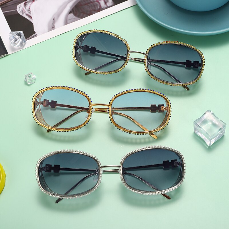 Luxury Brand Polarized Sunglasses Women Sunglasses UV400 Protection Fashion  Sunglasses with Rhinestone Sun Glasses Female Glass