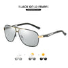 Aluminum Magnesium Square Polarized  Photochromic Sunglasses Men Sun Glasses Military Safety Driving