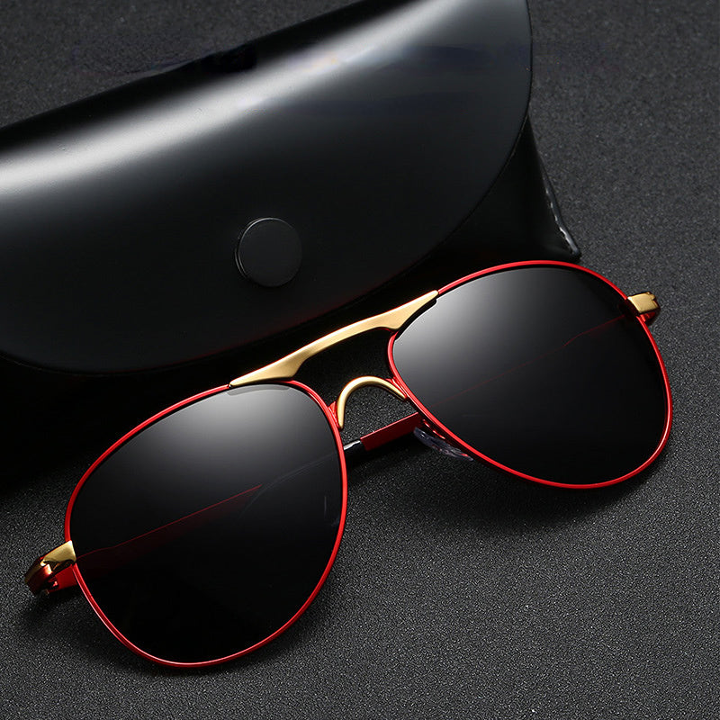 KDEAM Vintage Round Sunglasses Men Women Leather Shield Sun Glasses Twin  Bridge Designed Shade KD179