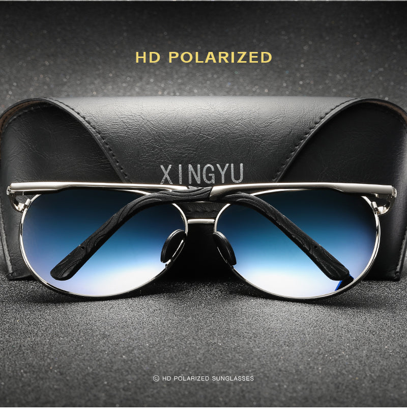 Polarized Sunglasses Men HDclear Rimless Lentes De Sol Homme Film Plated  Eyewear Driving Fishing Glasses Pilot Gafas UV400 LD023